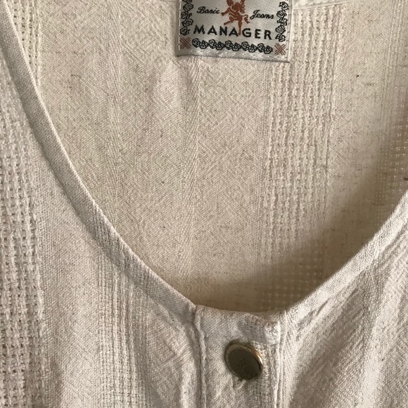 Vintage Beige Linen Dress - Picture 4 of 6